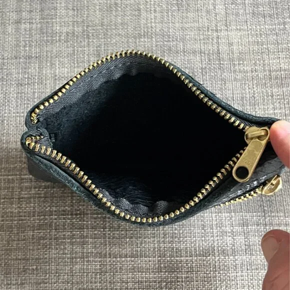 Portland Leather double zip wallet - pebbled black - Picture 2 of 4